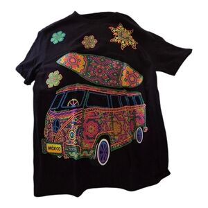 Colorful Beaded Graphic T-Shirt